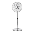 Senelux 16 Inch Metal Pedestal Floor Fan, Chrome Standing Fan with 5 Blades, Oscillating Function, 3 Speed Settings, Adjustable Height-0