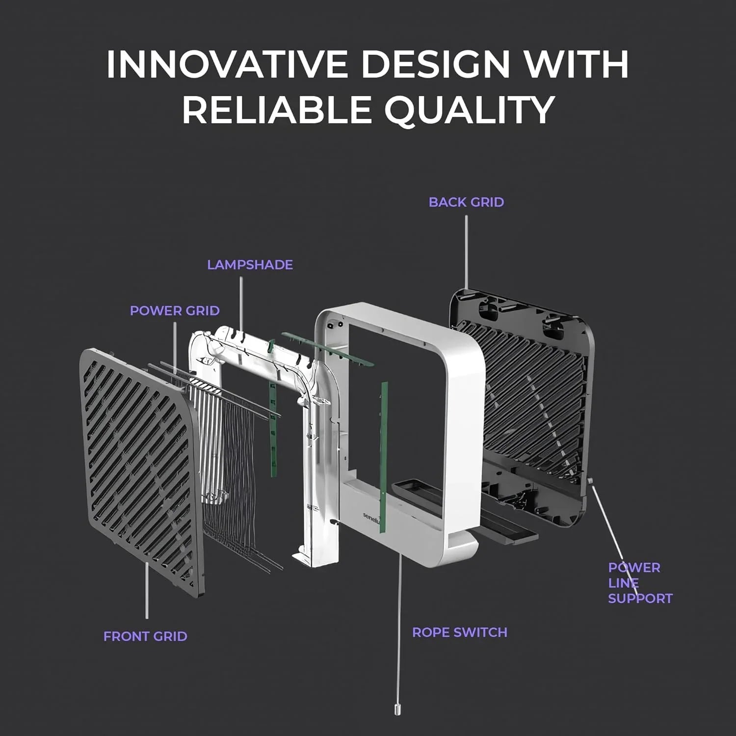 Refurbished - Senelux 5W Wall Mounted Bug Zapper with UV Light Lure-3